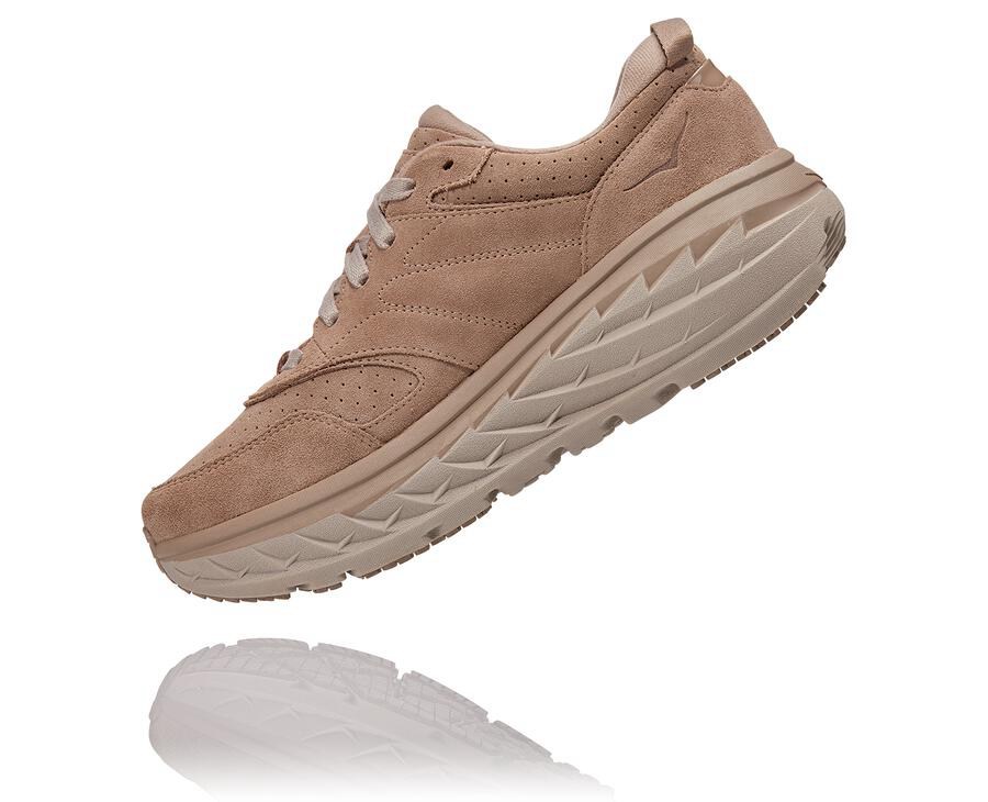 Hoka One One Yürüyüş Ayakkabısı Erkek Gri - Bondi L Suede - MX0395126